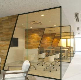 オフィスの会議室用ガラス - 強化ガラス／オフィスのパーテーションに②