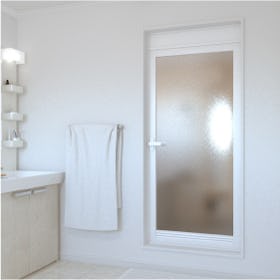 浴室のドアに「交換用浴室ガラスドア」を使用した事例(1)