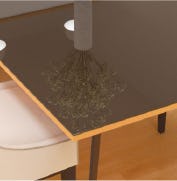 応接室の机などの傷やシミを隠したい方におすすめのガラス天板 - テーブル天板 強化ガラス(ブラック)