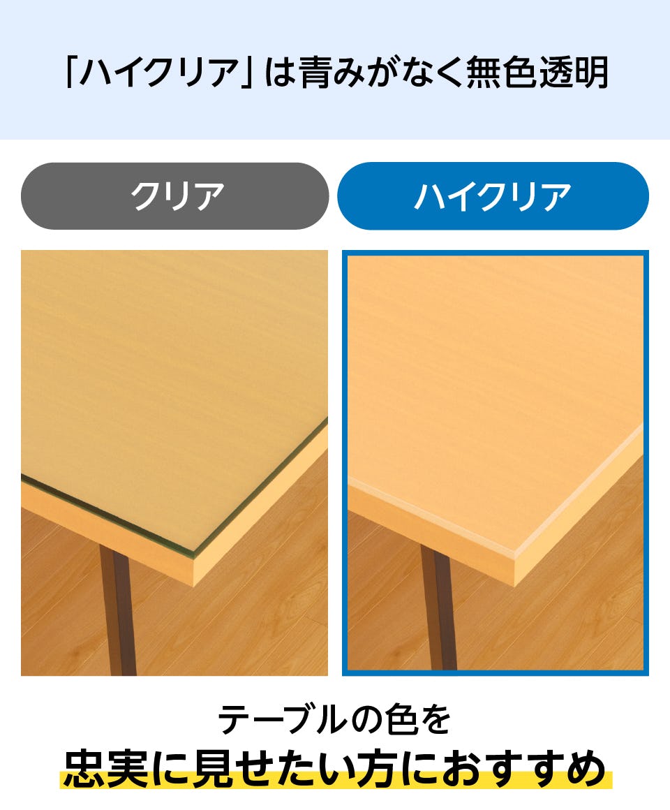 使用場所ごとのガラス天板】種類・選び方／サイズオーダー