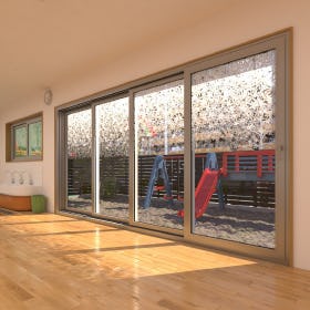 保育園・幼稚園の窓飾り・窓装飾にデザインフィルムガラスが使用された事例(3)