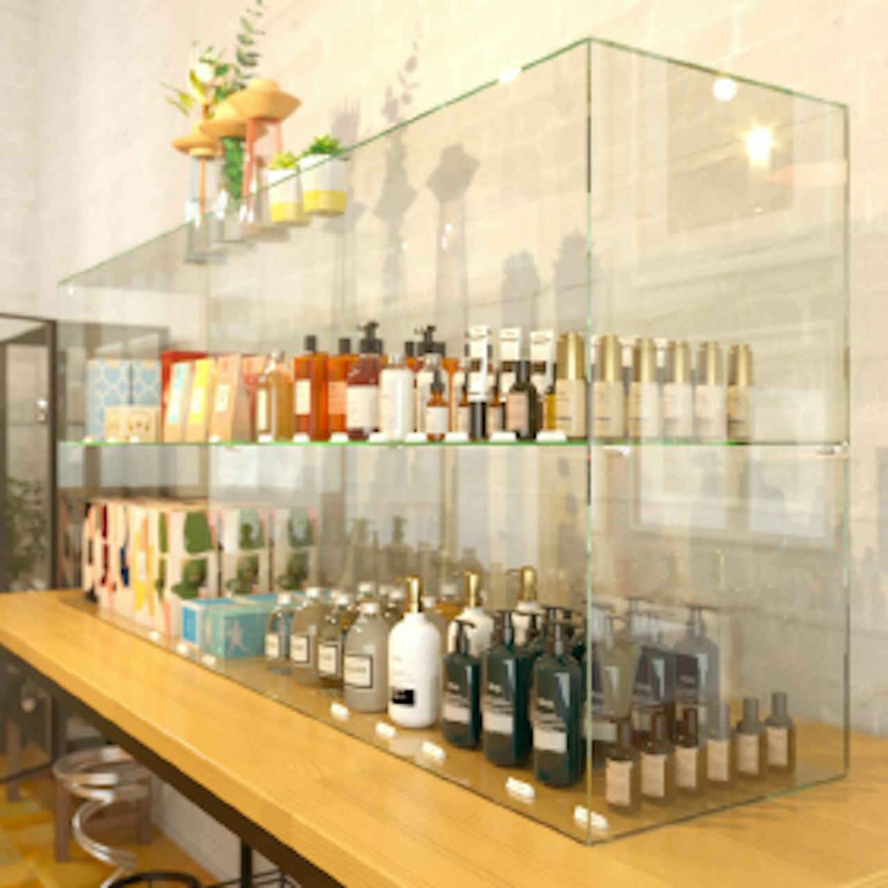 ガラスコレクションケースを製作した事例