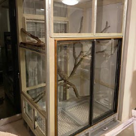飼育ケース用に、ガラスケースを造作した事例