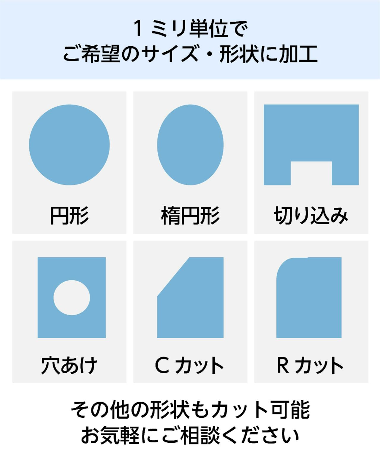 機械用として人気の「ネオセラム(耐熱ガラス)」は、1枚から加工して注文できる