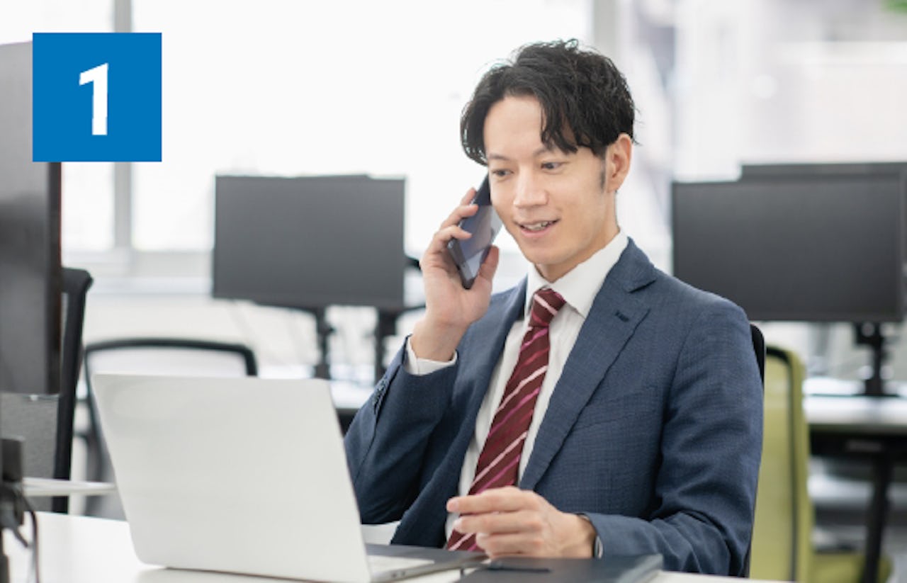 廃ガラス・鏡買取サービスの流れ①お電話またはフォームから相談