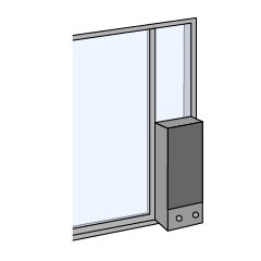 クーラー付き窓