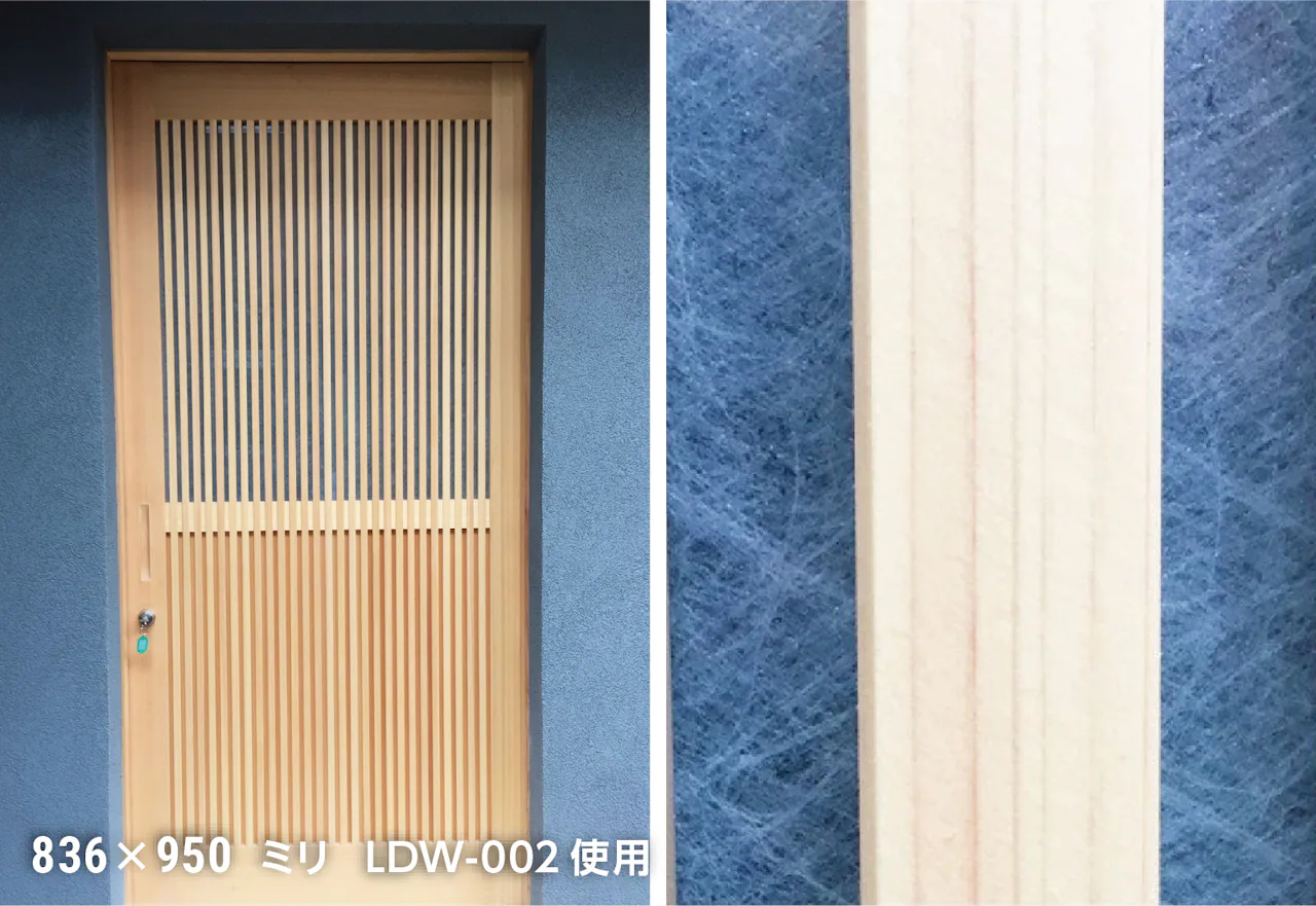 和紙ガラス(和紙調・和風ガラス) - 使用事例：店舗のドア窓に