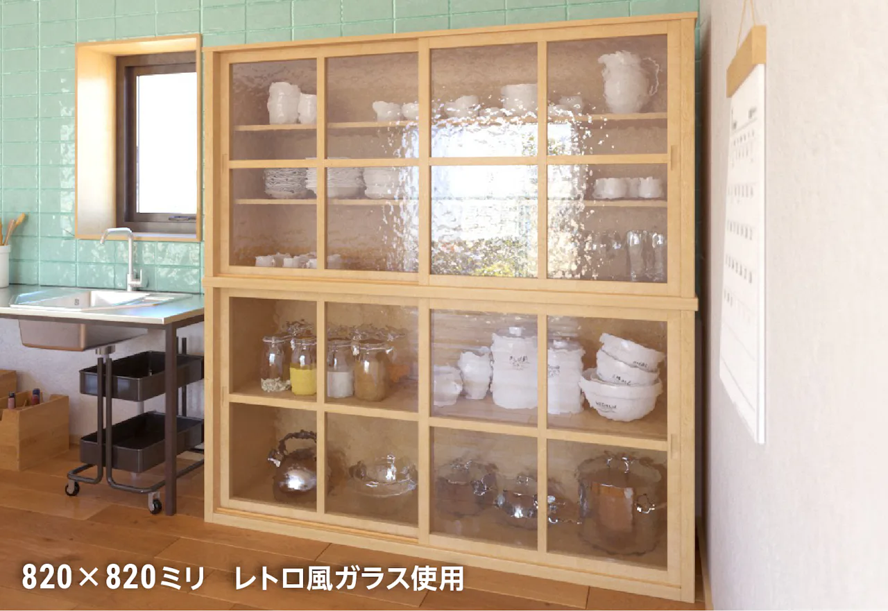 食器棚の引き戸に