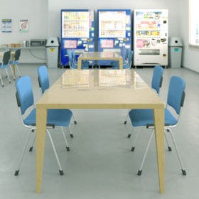 テーブル天板用ビニールマット-使用事例:休憩室のテーブルに②