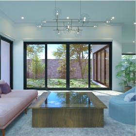 ペアガラス - 使用事例:リビングの窓に