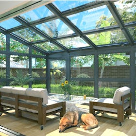 結露防止ガラス ライト (Low-E スリムペアガラス) - 使用事例:サンルームの窓に