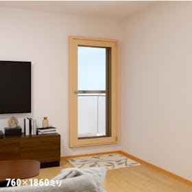 YKK APの内窓「マドリモ プラマードU」開き窓テラス - マンションのテラスドアに使用した事例