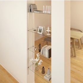 ガラス棚板(フロートガラス) - 使用事例:お部屋のガラス棚に