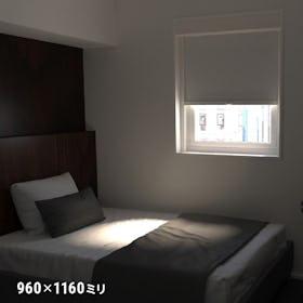 完全遮光ロールスクリーン「ZIProll スクリーンタイプ」 - 寝室に使用した事例(1)
