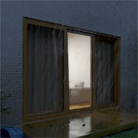 防犯ペアガラス(複層ガラス) - 使用事例:台風での飛来物が心配な窓に