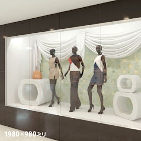 コの字チャンネル・L字アングル - 使用事例:ショーケースに