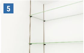 強化ガラス：ステンレス棚柱セット - 取付方法⑤ガラスを設置し完成