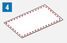 強化障子紙「日本カラー ワーロン和紙シート」 - 紙じゃくりが浅い場合の貼り方④余分なシートを切り落とす
