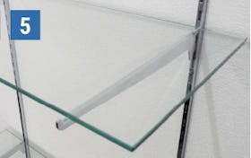 ガラススリット棚(強化ガラス)の取付方法⑤/取付完了