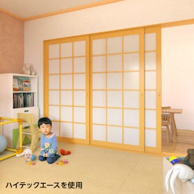 住宅の建具に「ワーロンシート(ハイテック)」を使用した事例