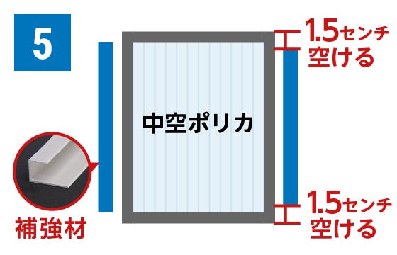 暖窓シンプル内窓DIYキットHI（戸車付）の取付方法(5)室内側に段差スロープを貼り付ける
