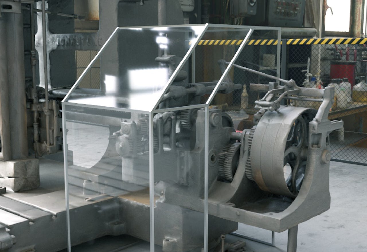 機械の安全カバーに「硬質塩化ビニル」を使用した事例