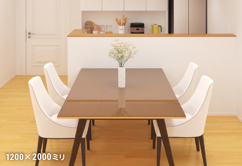 ガラステーブルトップ】グレーガラス／サイズオーダー可