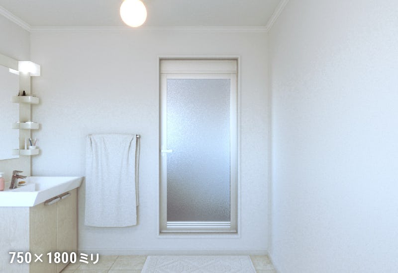交換用浴室ガラスドア - 使用事例：アパートの浴室のドアに