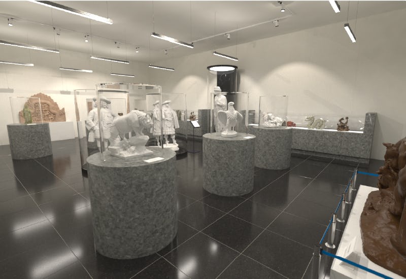 アクリル円筒 ケースを展示会のショーケースに使用した事例