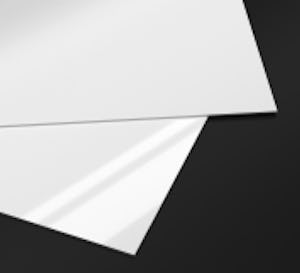 看板・サイン用アルミ樹脂複合板 - 白(片面艶あり、片面艶消し)