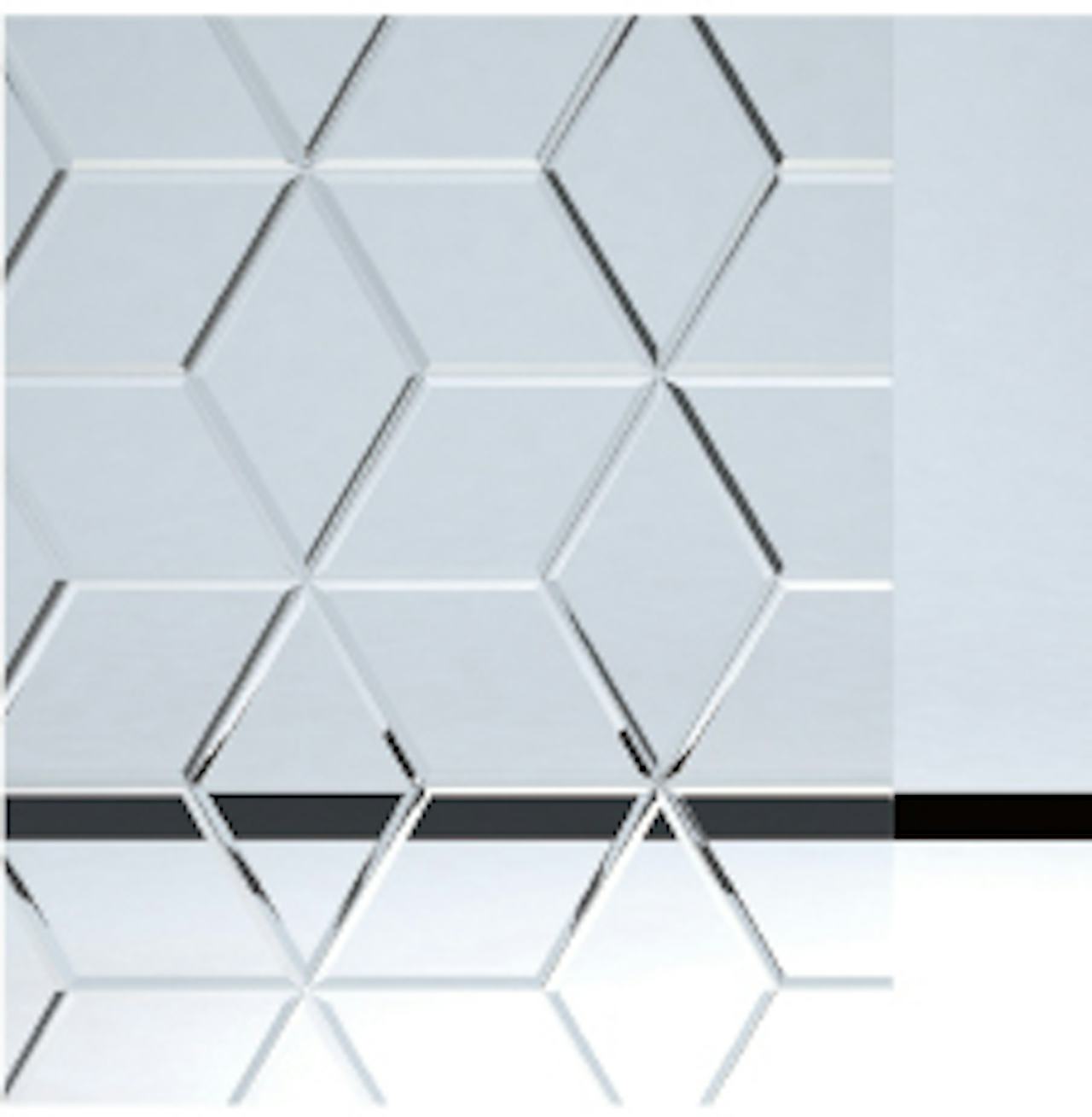 EKG-021 - 和風ガラス「切子風ガラス」亀甲紋 透明