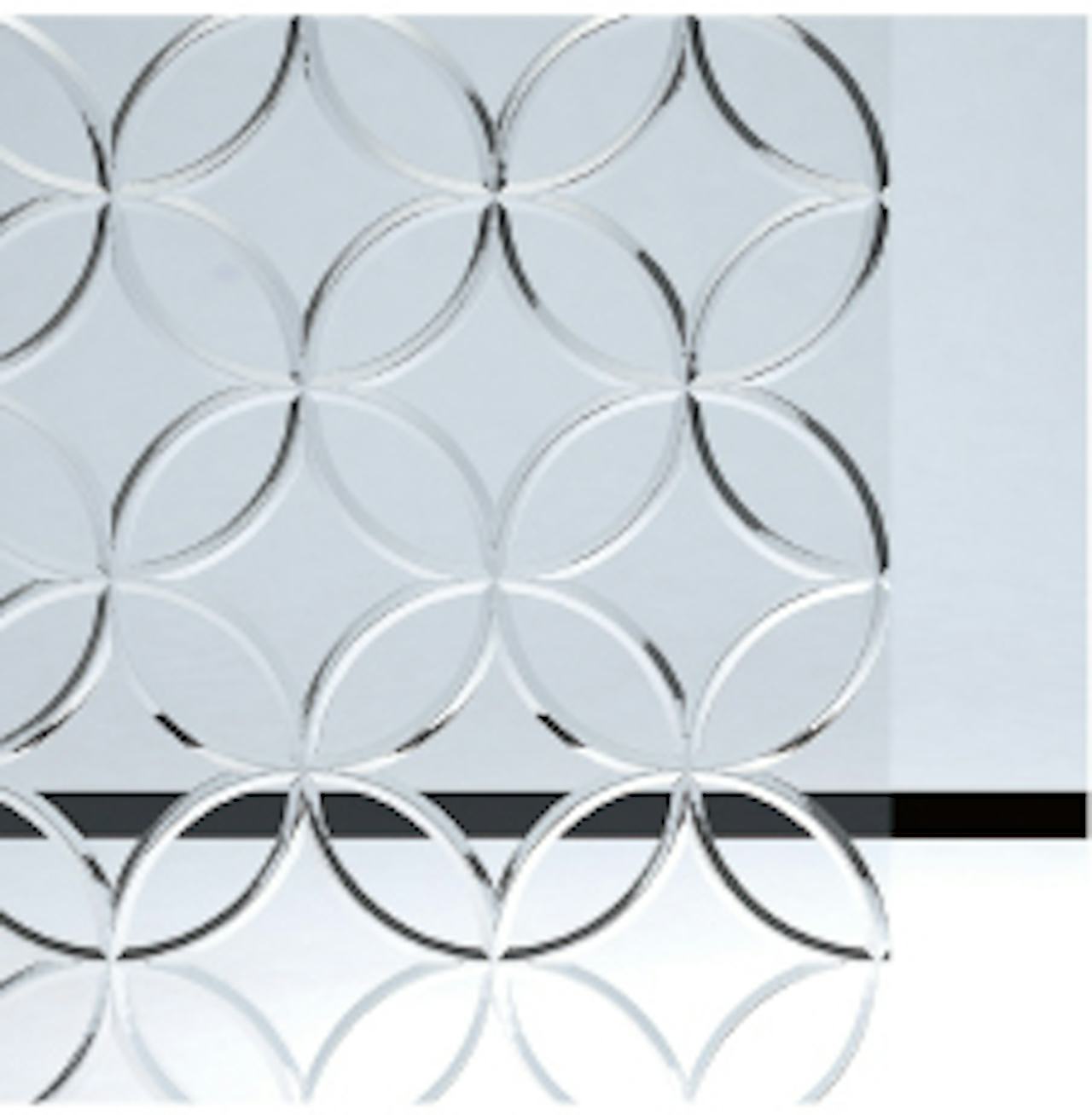 EKG-019 - 和風ガラス「切子風ガラス」七宝紋(松) 透明