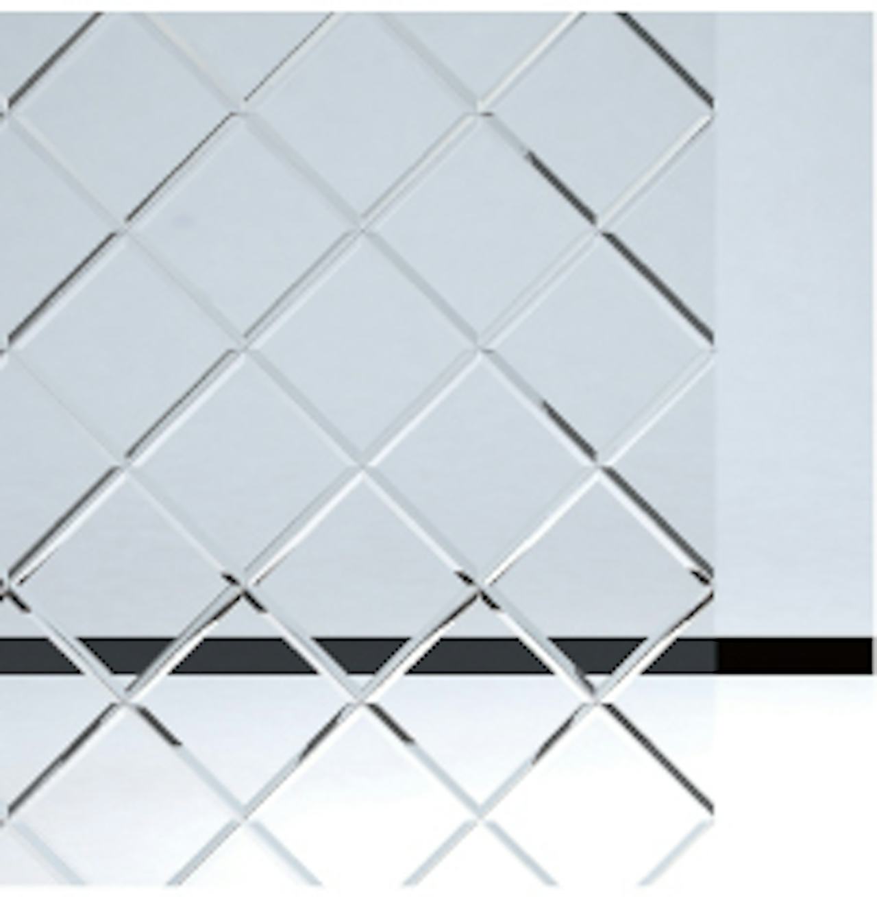 EKG-011 - 和風ガラス「切子風ガラス」矢来紋(竹) 透明