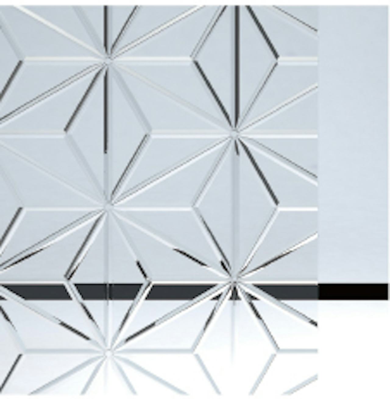 EKG-023 - 和風ガラス「切子風ガラス」麻の葉 透明