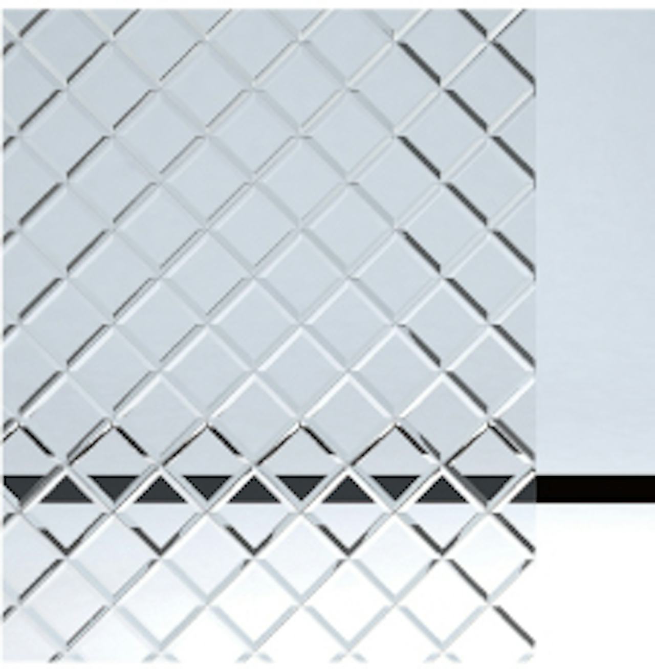 EKG-013 - 和風ガラス「切子風ガラス」矢来紋(松) 透明