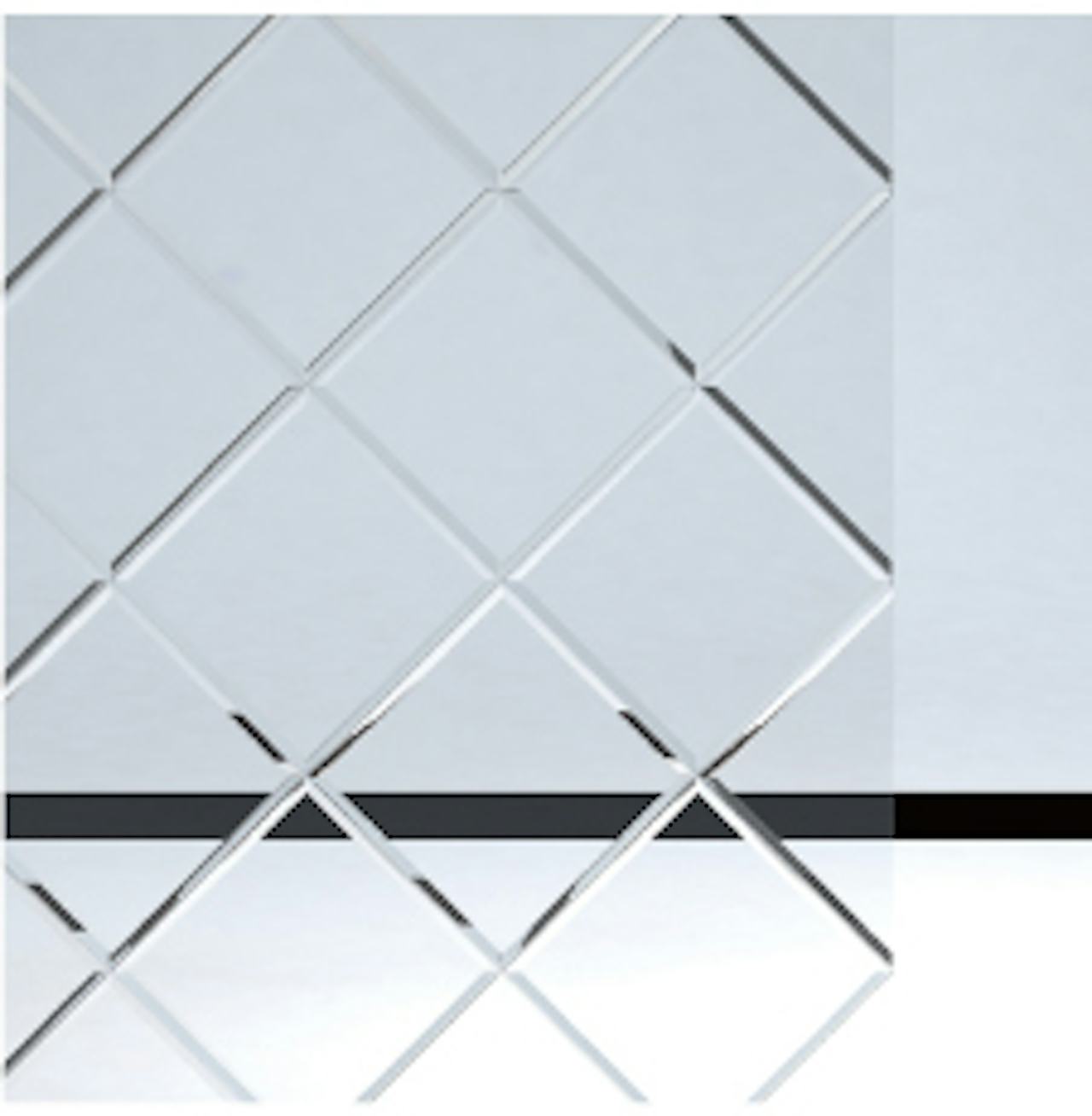 EKG-009 - 和風ガラス「切子風ガラス」矢来紋(梅) 透明