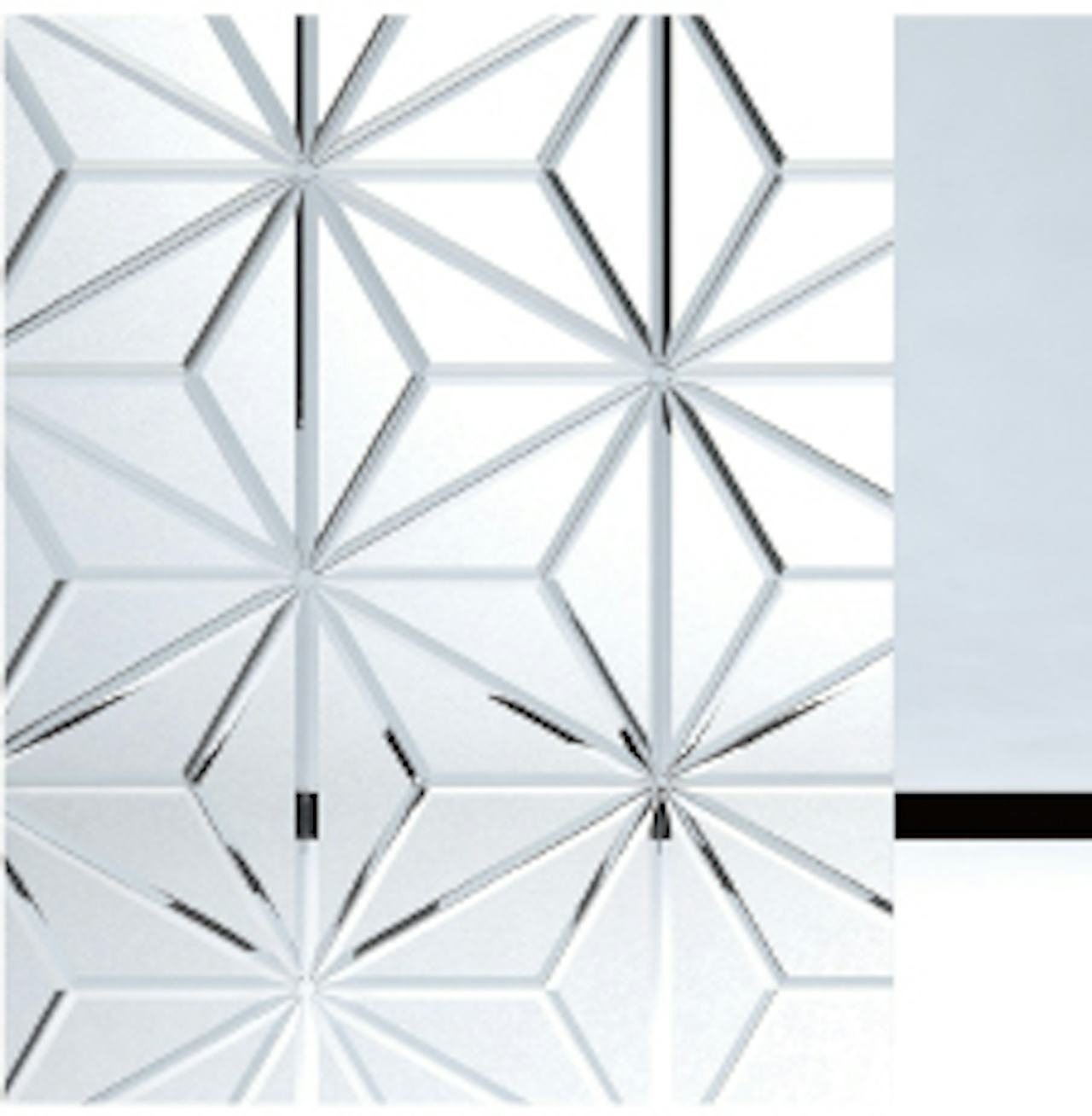 EKG-024 - 和風ガラス「切子風ガラス」麻の葉 フロスト