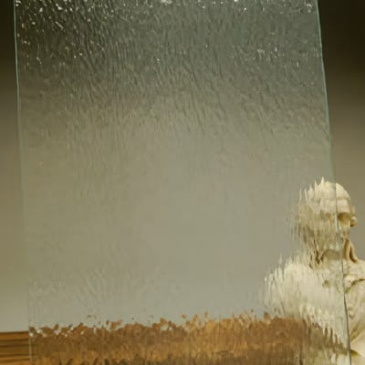 CTE-005 スモールハンマクリア／されたスペクトラム社の透明ガラス「クリアテクスチャ」のデザイン