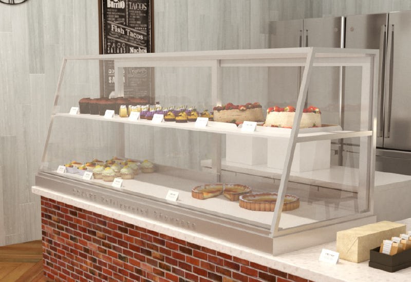 食品ケースに抗菌ガラス(ウイルスクリーン)を使用した事例