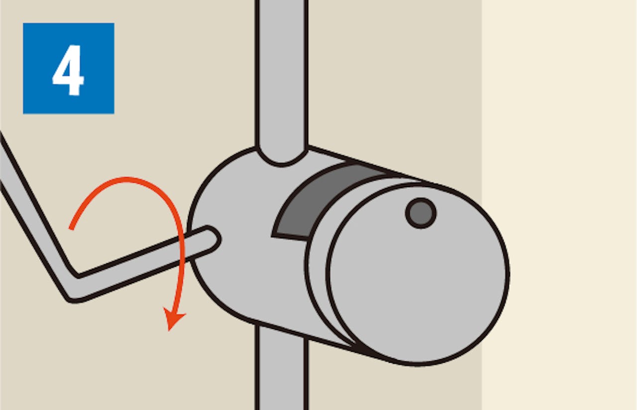 スライド式「ガラスサインボード」を差し込み型で取り付ける方法④/ホルダーを固定する