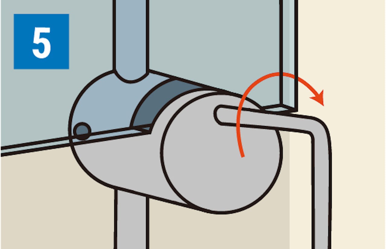 スライド式「ガラスサインボード」を差し込み型で取り付ける方法⑤/ホルダーにサインを差し込む