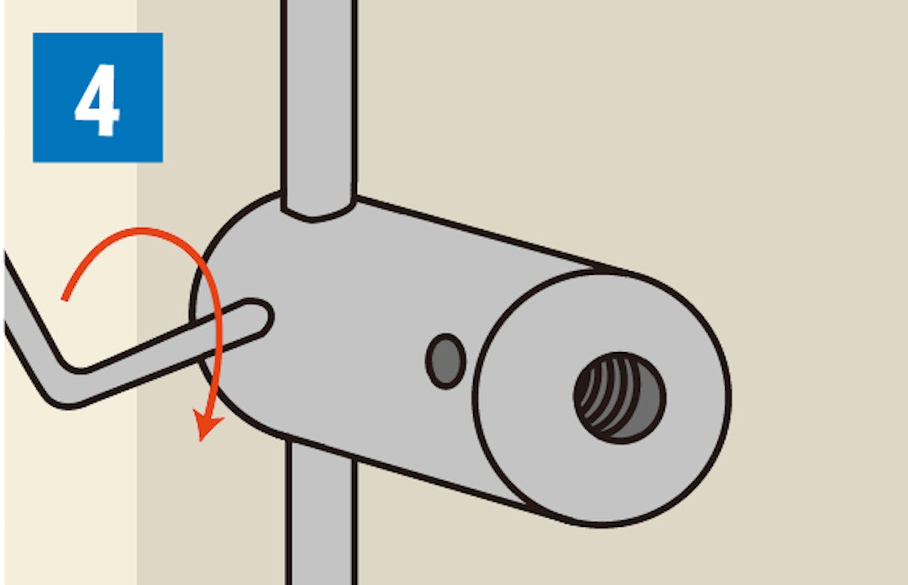 スライド式「ガラスサインボード」をボルト型で取り付ける方法④/ホルダーを固定する