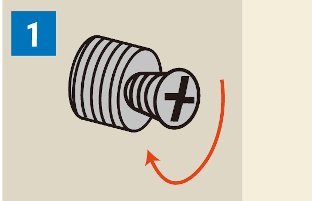 スライド式「ガラスサインボード」をボルト型で取り付ける方法①/インナーネジをビス止めする