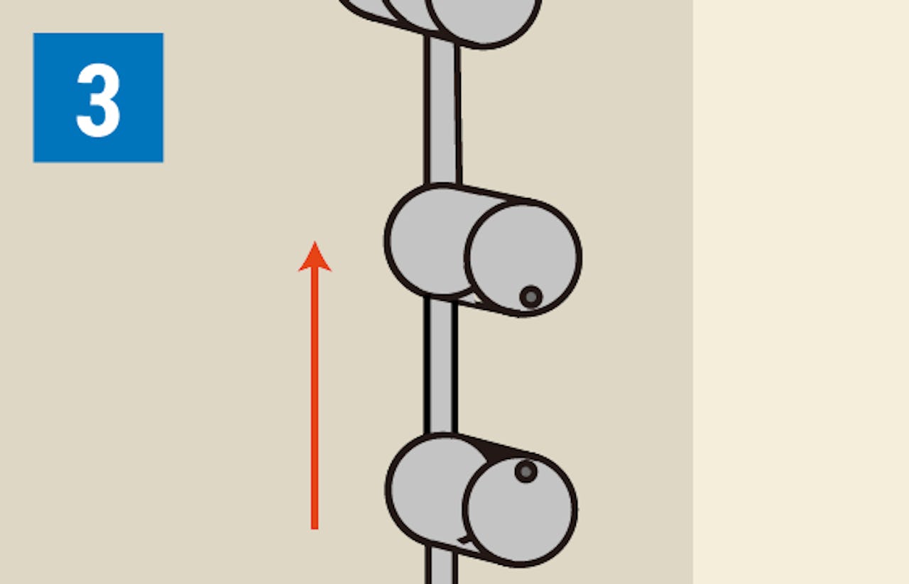 スライド式「ガラスサインボード」をボルト型で取り付ける方法③/ベースにバーを差し込む