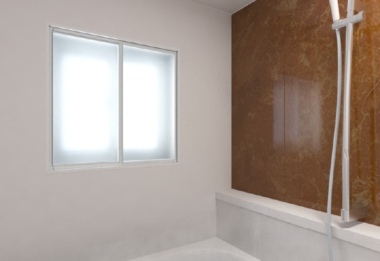 浴室に低価格の「フクマド(浴室簡易内窓)」を設置した事例