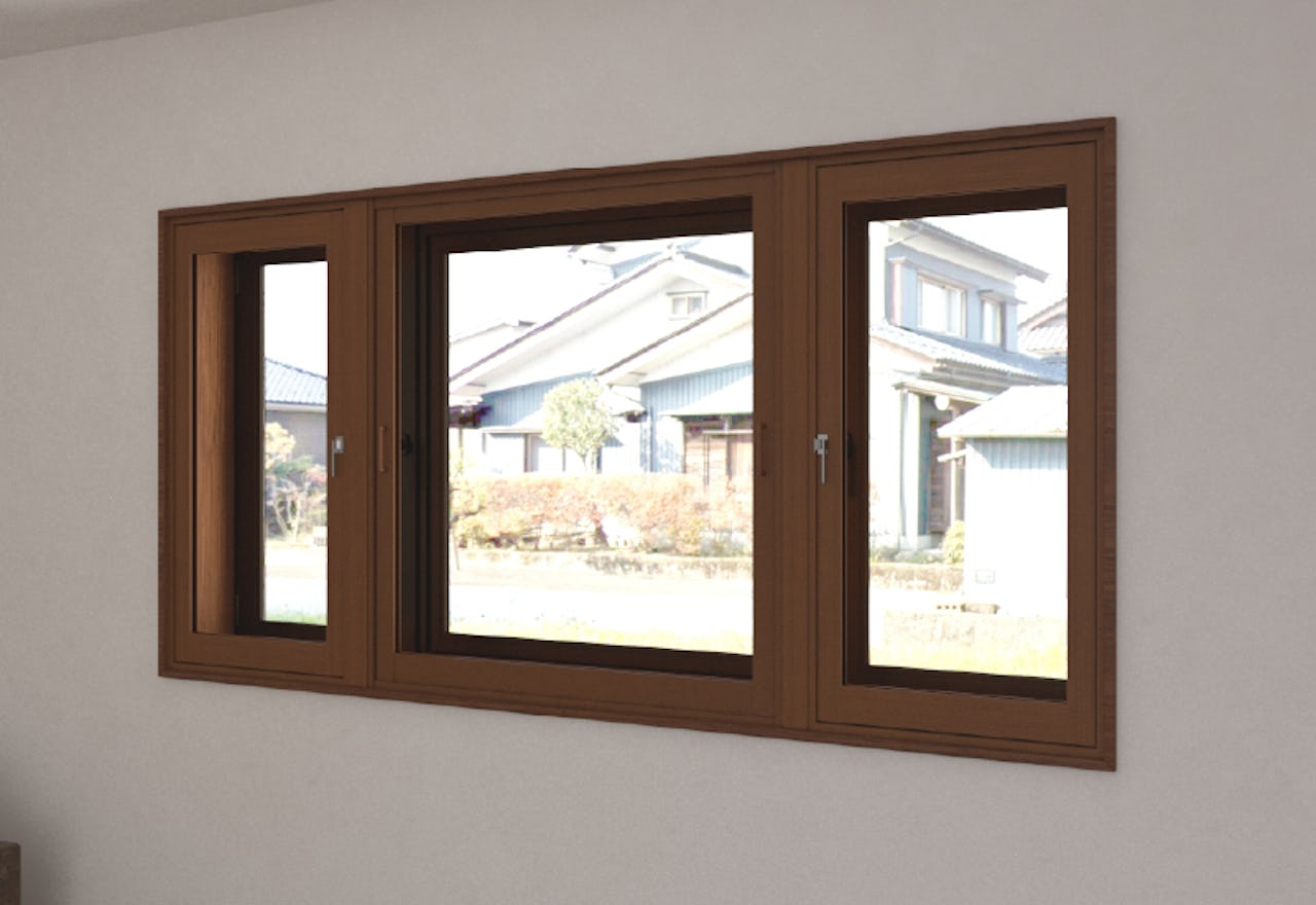リビングの窓に「メルツエンサッシ内窓 引違い窓(2枚戸)」を後付けした事例
