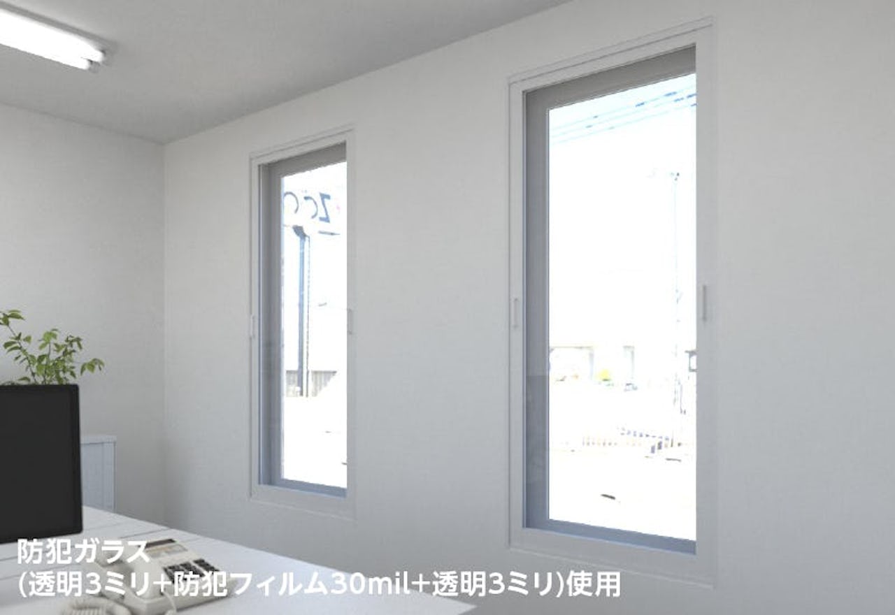 オフィスの窓に「メルツエンサッシ内窓 FIX窓(ケンドン)」を後付けした事例