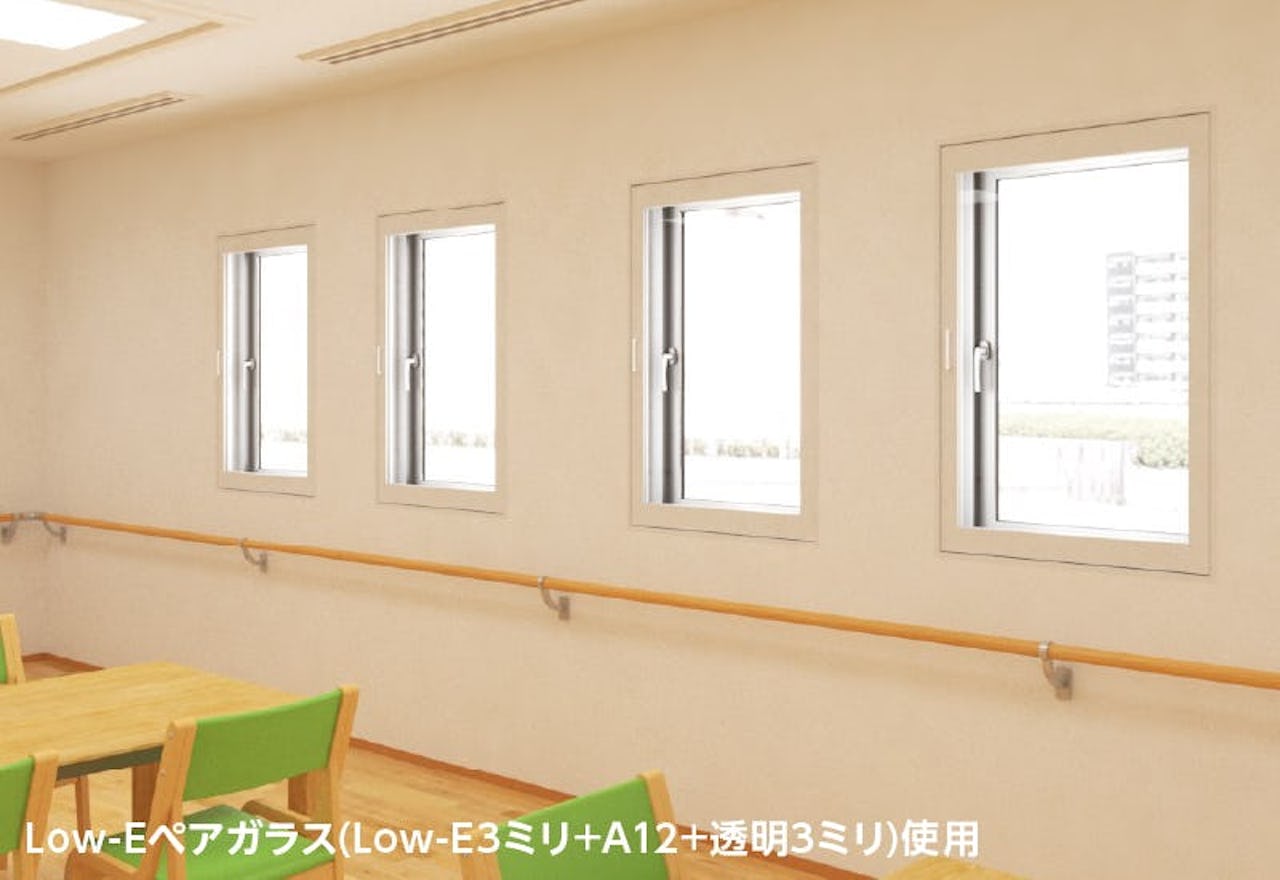 公共施設で多く採用されている断熱窓リフォーム「メルツエンサッシ内窓 内開き窓」