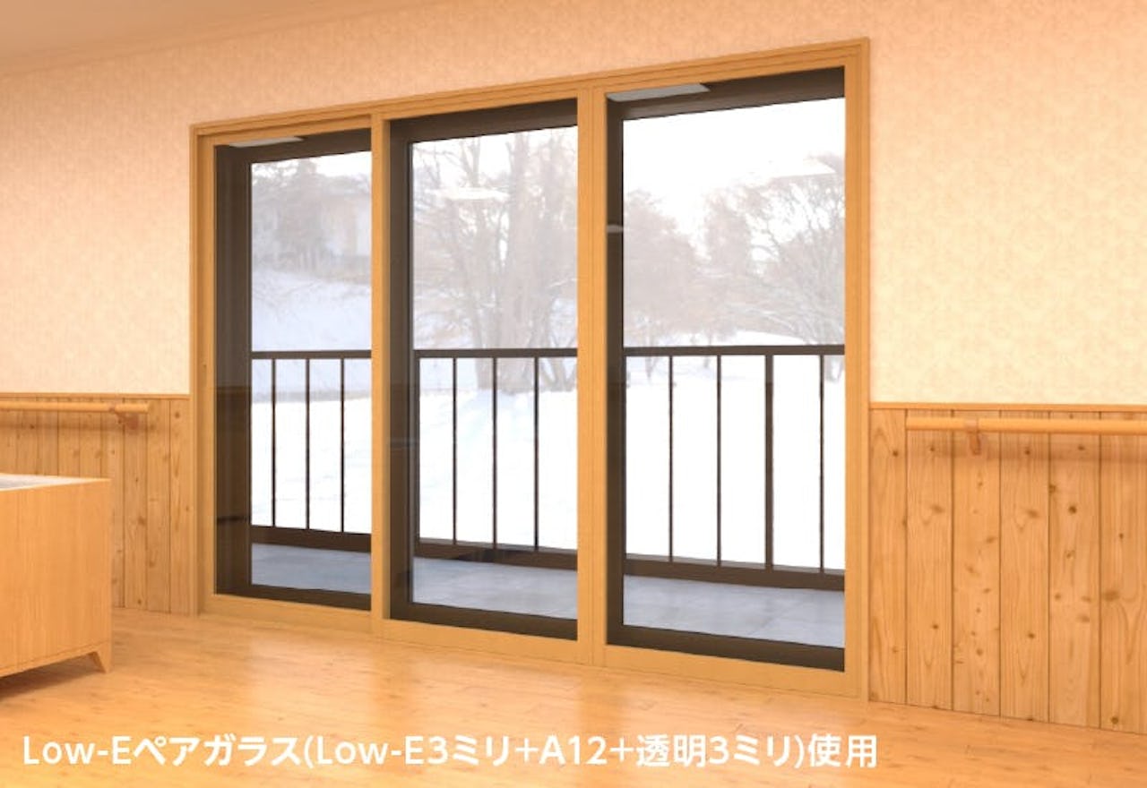 公共施設で多く採用されている断熱窓リフォーム「メルツエンサッシ内窓 引違い窓(3枚戸)」