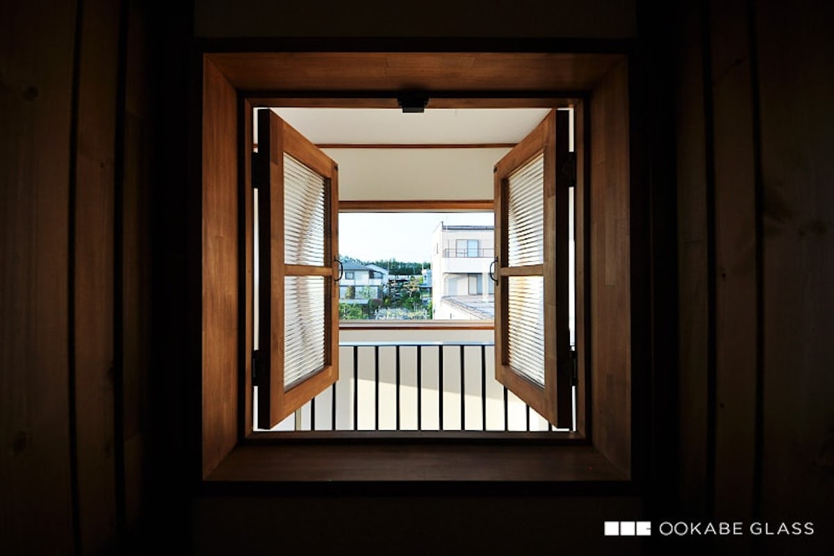 室内窓に使用した「モールガラス」-6